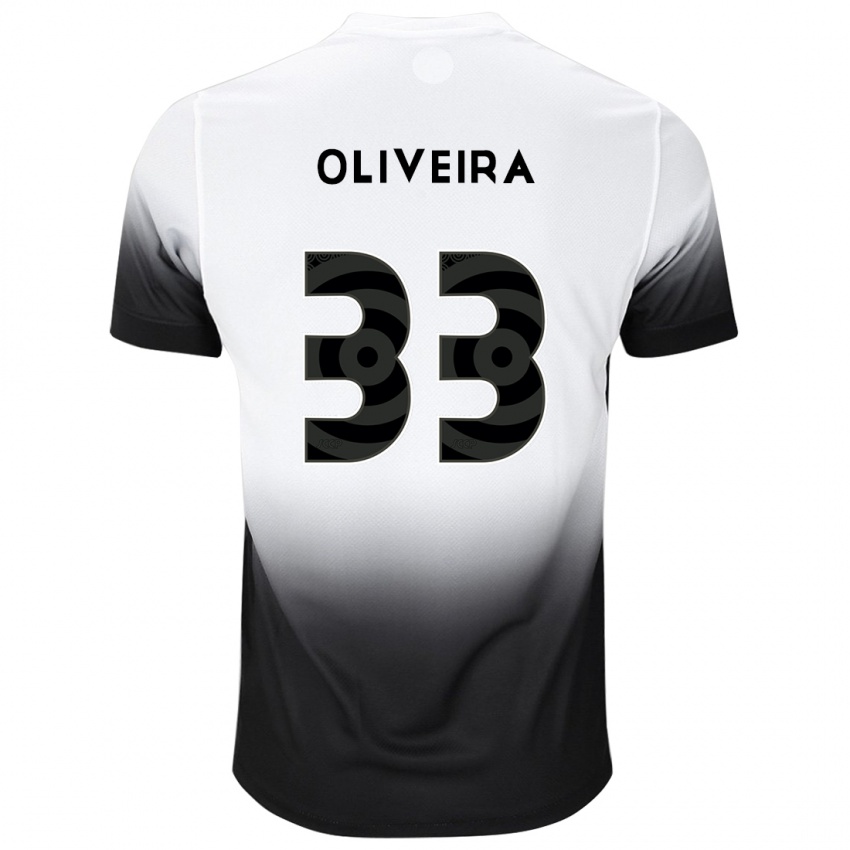 Niño Camiseta Ruan Oliveira #33 Blanco Negro 1ª Equipación 2024/25 La Camisa Perú