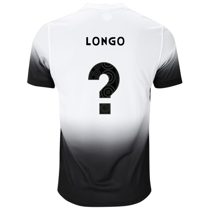 Niño Camiseta Felipe Longo #0 Blanco Negro 1ª Equipación 2024/25 La Camisa Perú