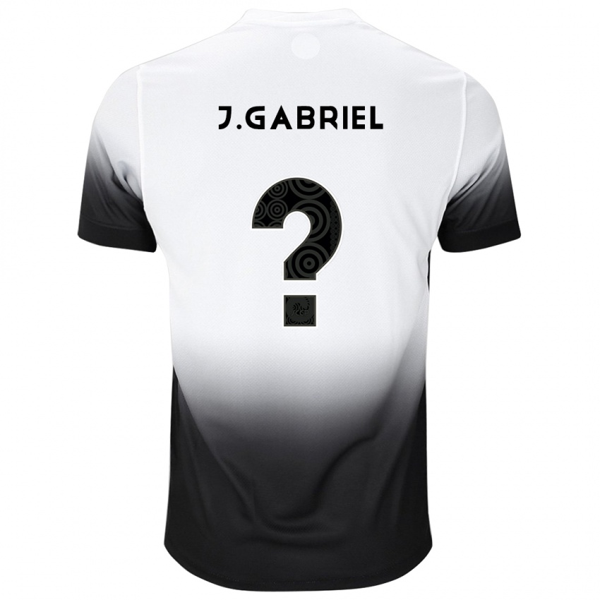 Niño Camiseta João Gabriel #6 Blanco Negro 1ª Equipación 2024/25 La Camisa Perú