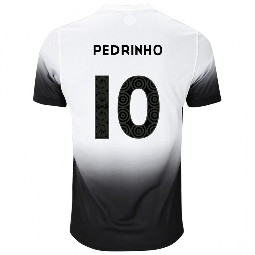 Niño Camiseta Pedrinho #10 Blanco Negro 1ª Equipación 2024/25 La Camisa Perú