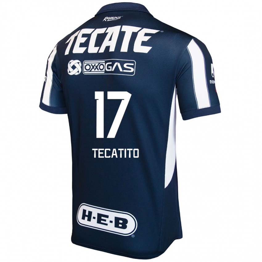 Niño Camiseta Tecatito #17 Azul Rojo Blanco 1ª Equipación 2024/25 La Camisa Perú