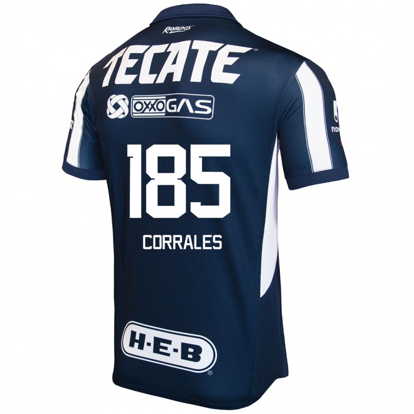 Niño Camiseta Ángel Corrales #185 Azul Rojo Blanco 1ª Equipación 2024/25 La Camisa Perú