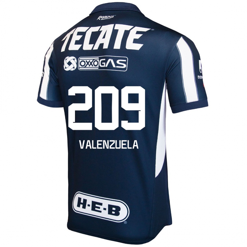 Niño Camiseta Francisco Valenzuela #209 Azul Rojo Blanco 1ª Equipación 2024/25 La Camisa Perú