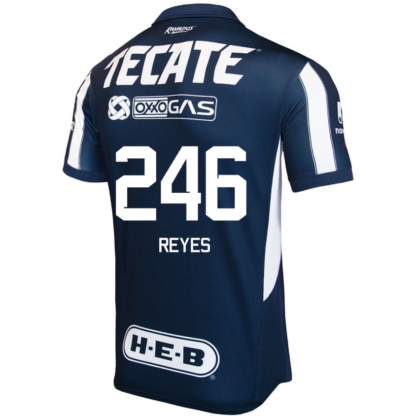 Niño Camiseta Cristian Reyes #246 Azul Rojo Blanco 1ª Equipación 2024/25 La Camisa Perú