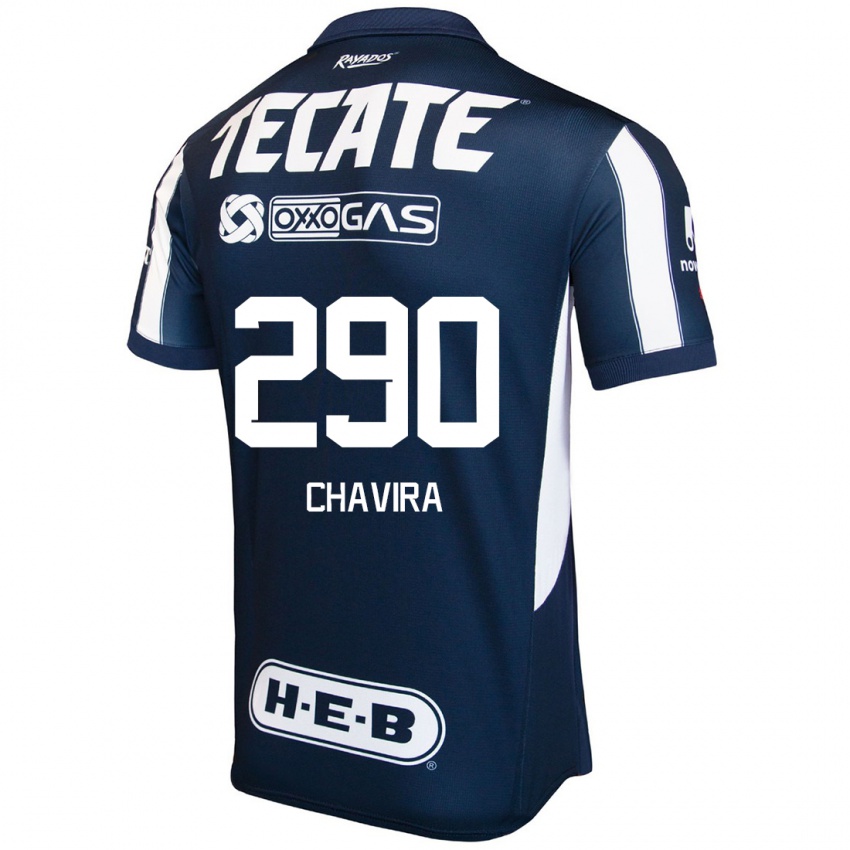 Niño Camiseta Diego Chavira #290 Azul Rojo Blanco 1ª Equipación 2024/25 La Camisa Perú