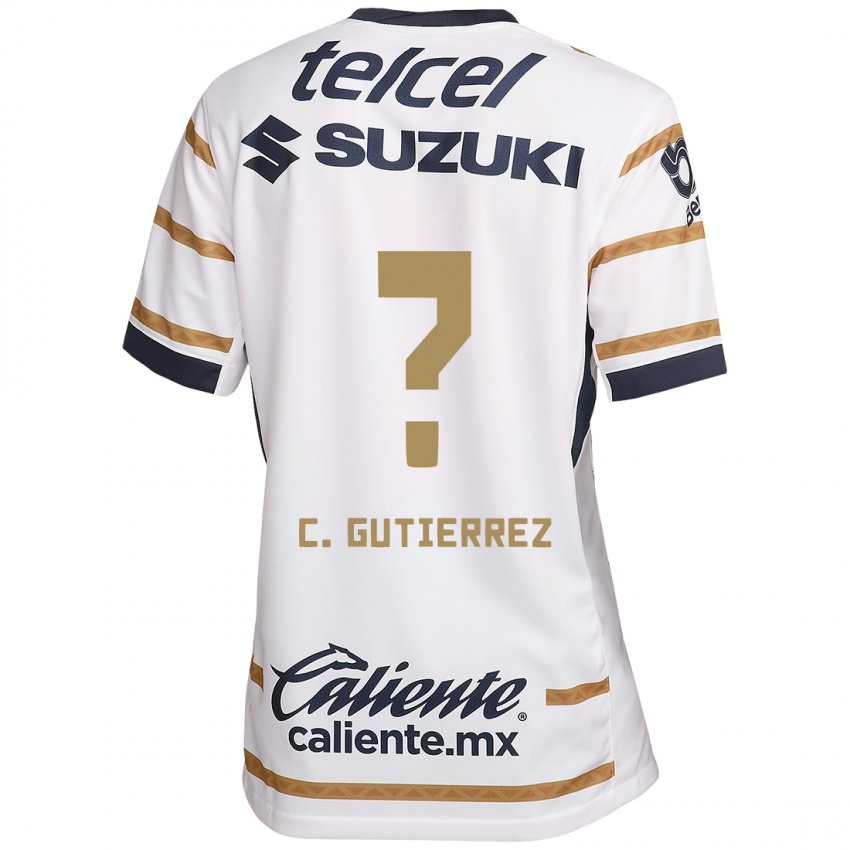 Niño Camiseta Carlos Gutiérrez #0 Obsidiana Blanca 1ª Equipación 2024/25 La Camisa Perú