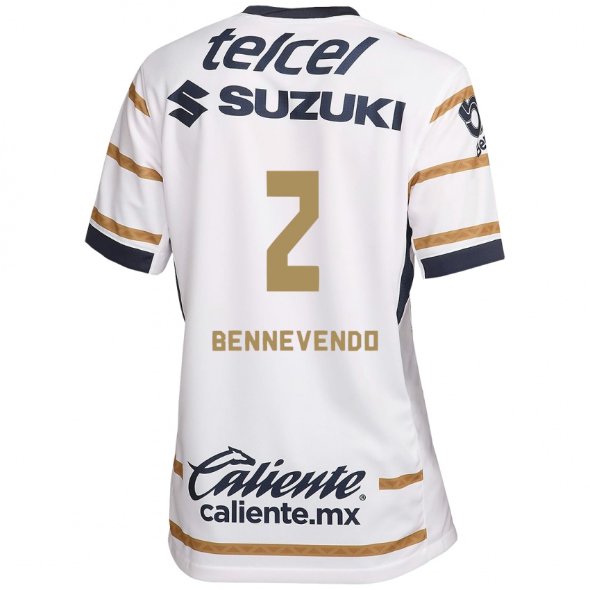 Niño Camiseta Pablo Bennevendo #2 Obsidiana Blanca 1ª Equipación 2024/25 La Camisa Perú