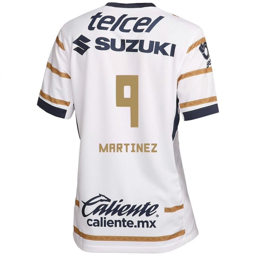 Niño Camiseta Guillermo Martínez #9 Obsidiana Blanca 1ª Equipación 2024/25 La Camisa Perú