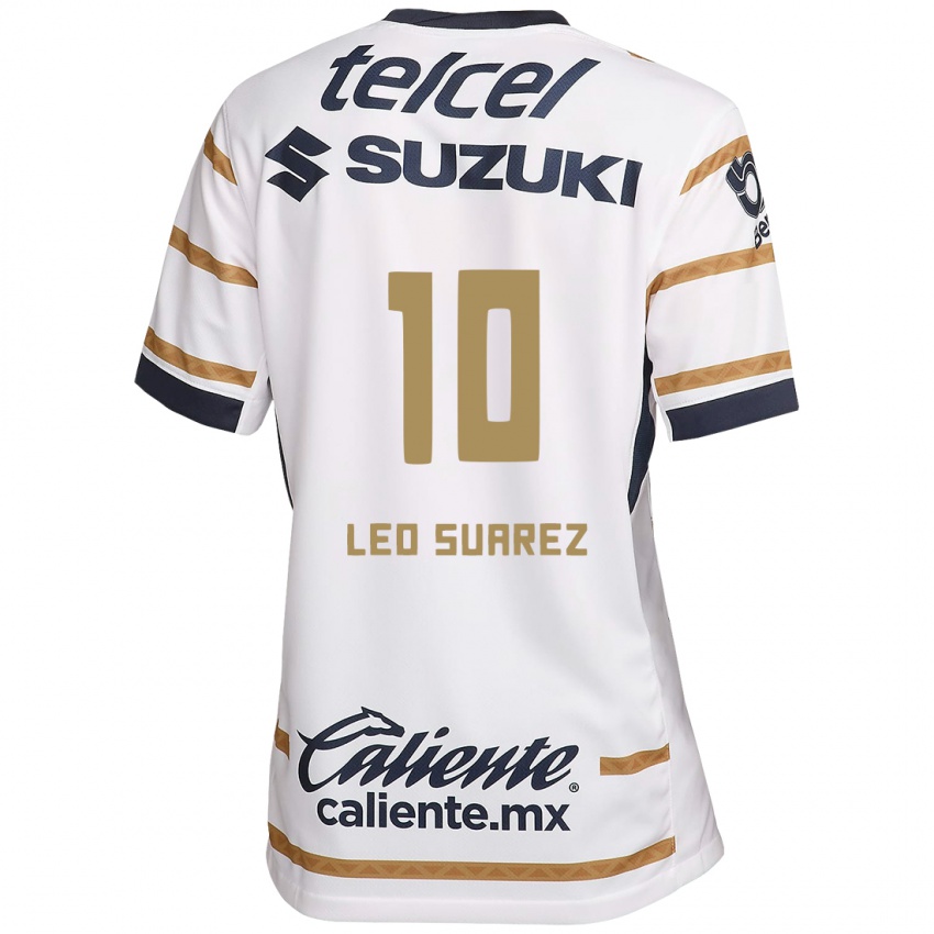 Niño Camiseta Leo Suarez #10 Obsidiana Blanca 1ª Equipación 2024/25 La Camisa Perú