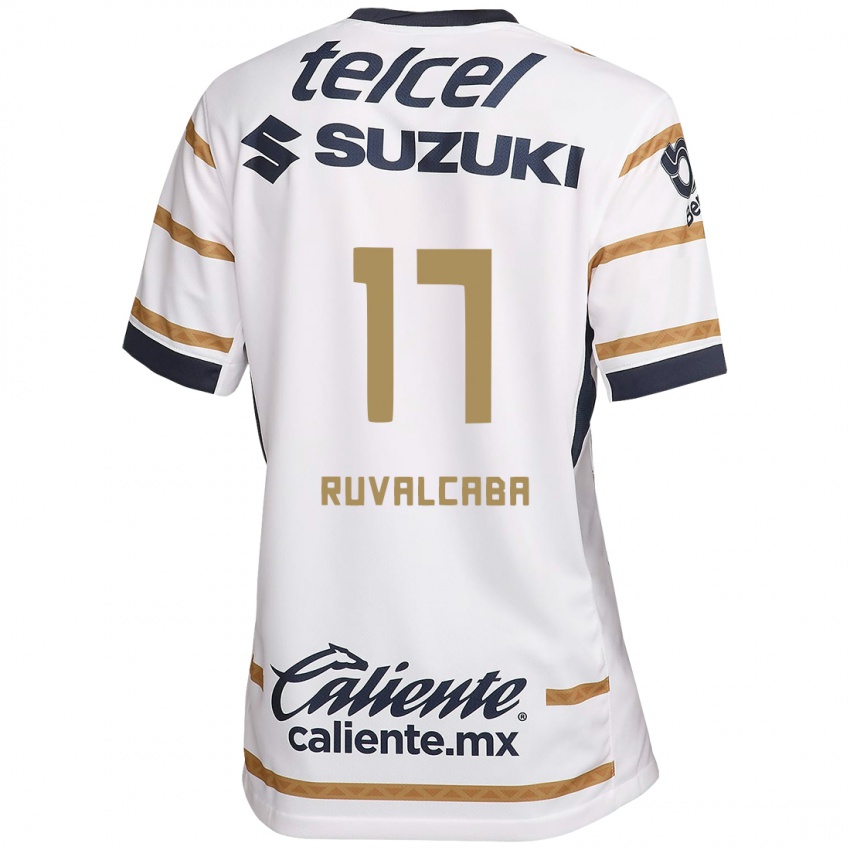 Niño Camiseta Jorge Ruvalcaba #17 Obsidiana Blanca 1ª Equipación 2024/25 La Camisa Perú