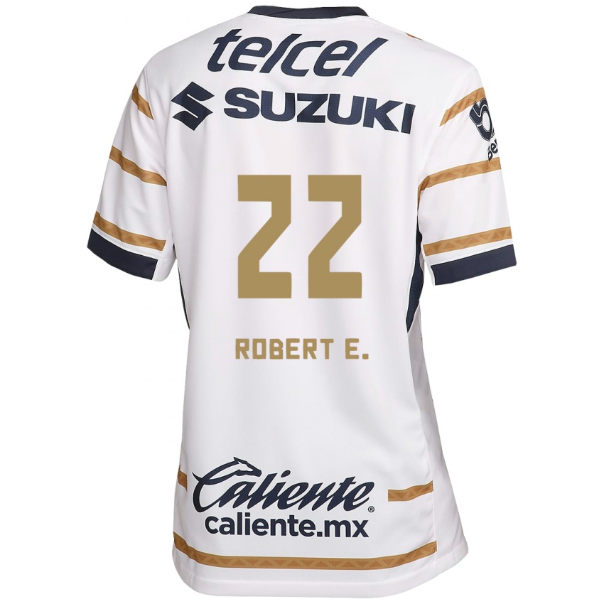 Niño Camiseta Robert Ergas #22 Obsidiana Blanca 1ª Equipación 2024/25 La Camisa Perú