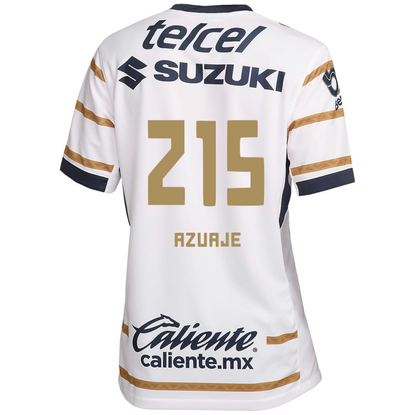 Niño Camiseta Ángel Azuaje #215 Obsidiana Blanca 1ª Equipación 2024/25 La Camisa Perú