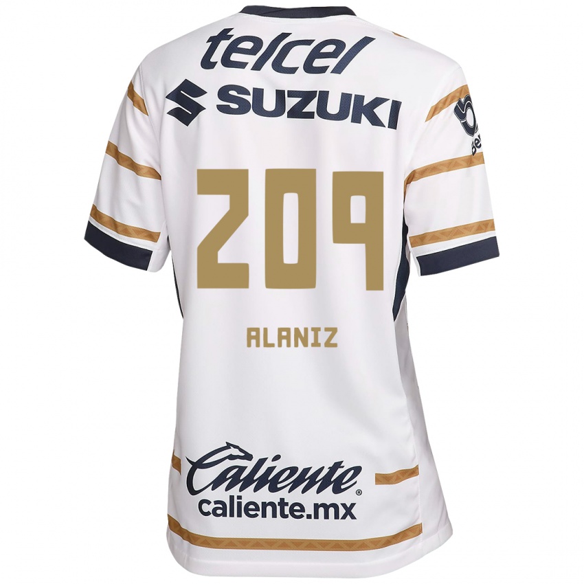 Niño Camiseta Jorge Alaniz #209 Obsidiana Blanca 1ª Equipación 2024/25 La Camisa Perú