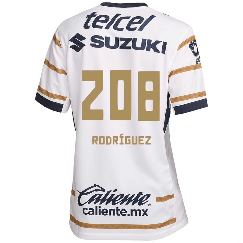 Niño Camiseta Gael Rodríguez #208 Obsidiana Blanca 1ª Equipación 2024/25 La Camisa Perú