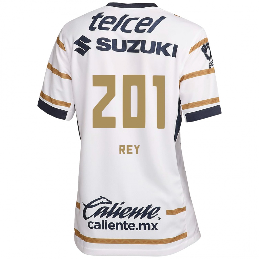 Niño Camiseta Santiago Rey #201 Obsidiana Blanca 1ª Equipación 2024/25 La Camisa Perú