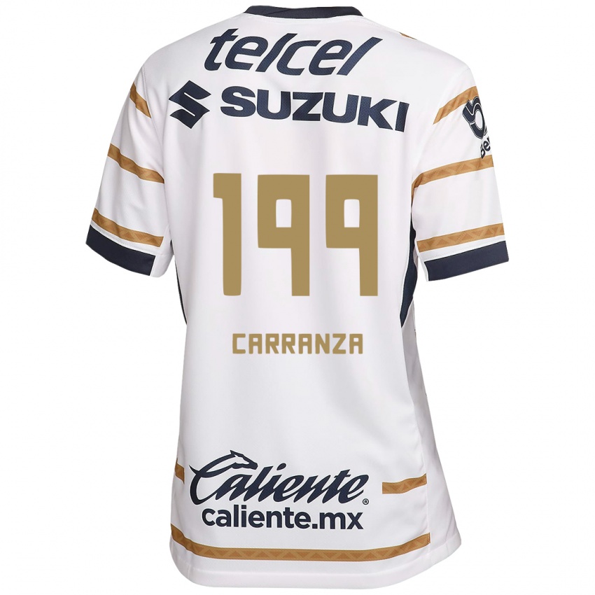 Niño Camiseta Kléber Carranza #199 Obsidiana Blanca 1ª Equipación 2024/25 La Camisa Perú