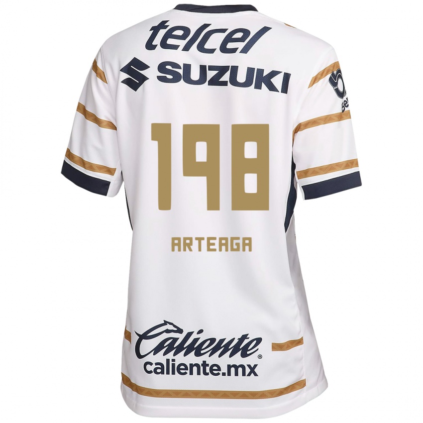 Niño Camiseta Edwin Arteaga #198 Obsidiana Blanca 1ª Equipación 2024/25 La Camisa Perú