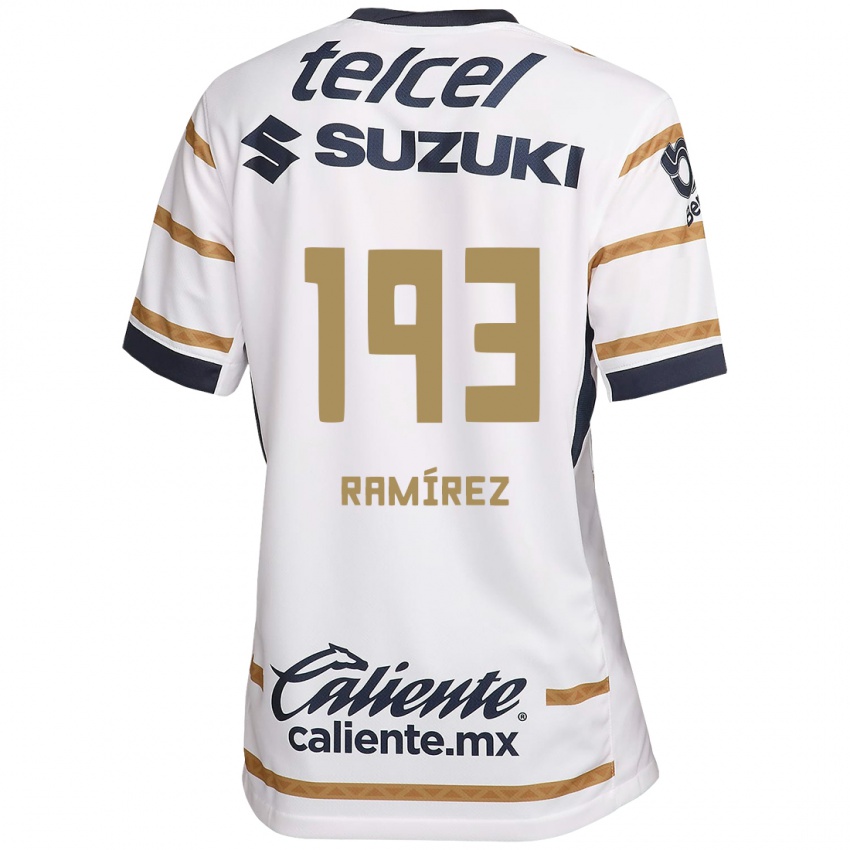 Niño Camiseta Héctor Ramírez #193 Obsidiana Blanca 1ª Equipación 2024/25 La Camisa Perú