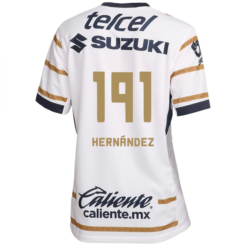 Niño Camiseta Marco Hernández #191 Obsidiana Blanca 1ª Equipación 2024/25 La Camisa Perú