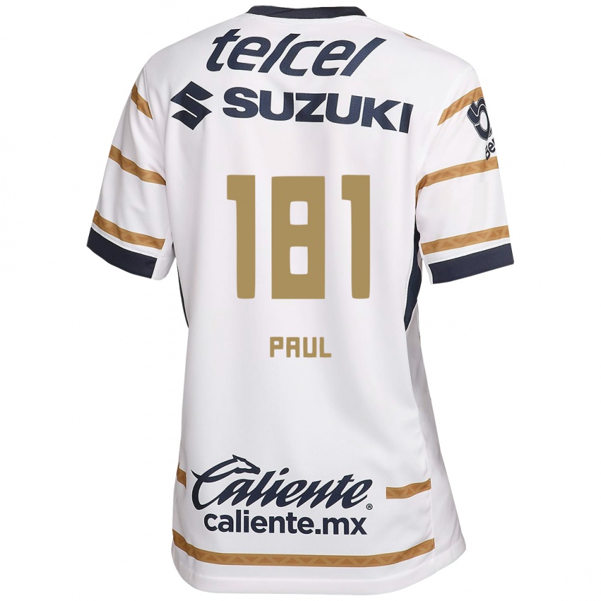 Niño Camiseta Miguel Paul #181 Obsidiana Blanca 1ª Equipación 2024/25 La Camisa Perú