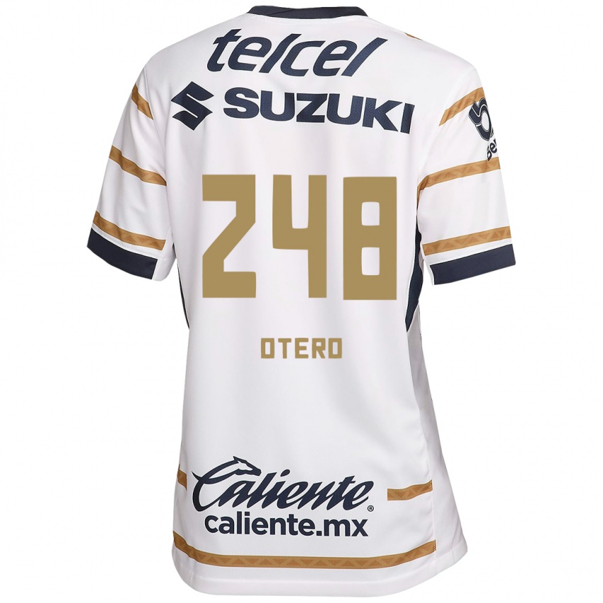 Niño Camiseta Jonathan Otero #248 Obsidiana Blanca 1ª Equipación 2024/25 La Camisa Perú