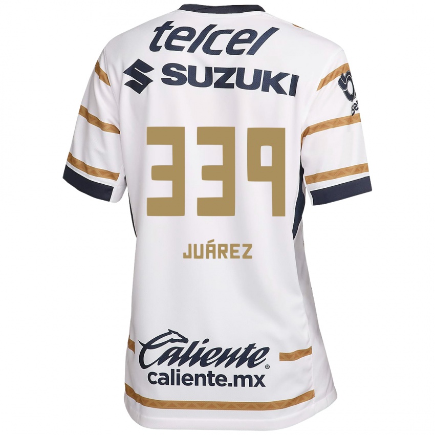 Niño Camiseta Jonathan Juárez #339 Obsidiana Blanca 1ª Equipación 2024/25 La Camisa Perú