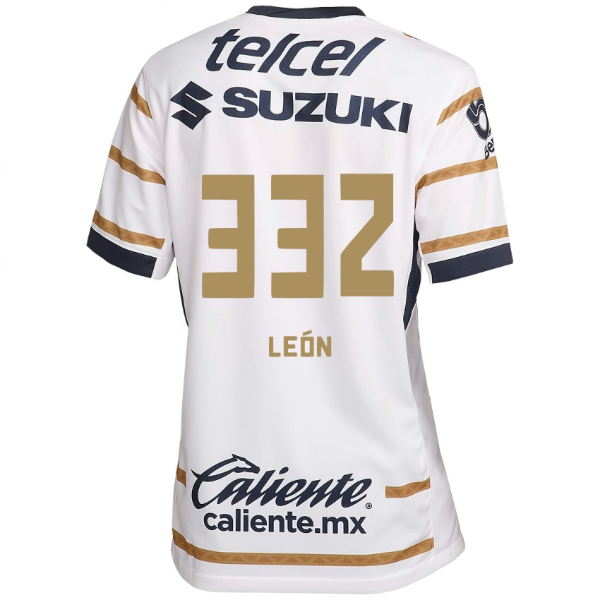 Niño Camiseta Andryk León #332 Obsidiana Blanca 1ª Equipación 2024/25 La Camisa Perú