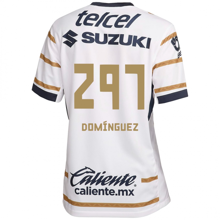 Niño Camiseta Julio Dominguez #297 Obsidiana Blanca 1ª Equipación 2024/25 La Camisa Perú