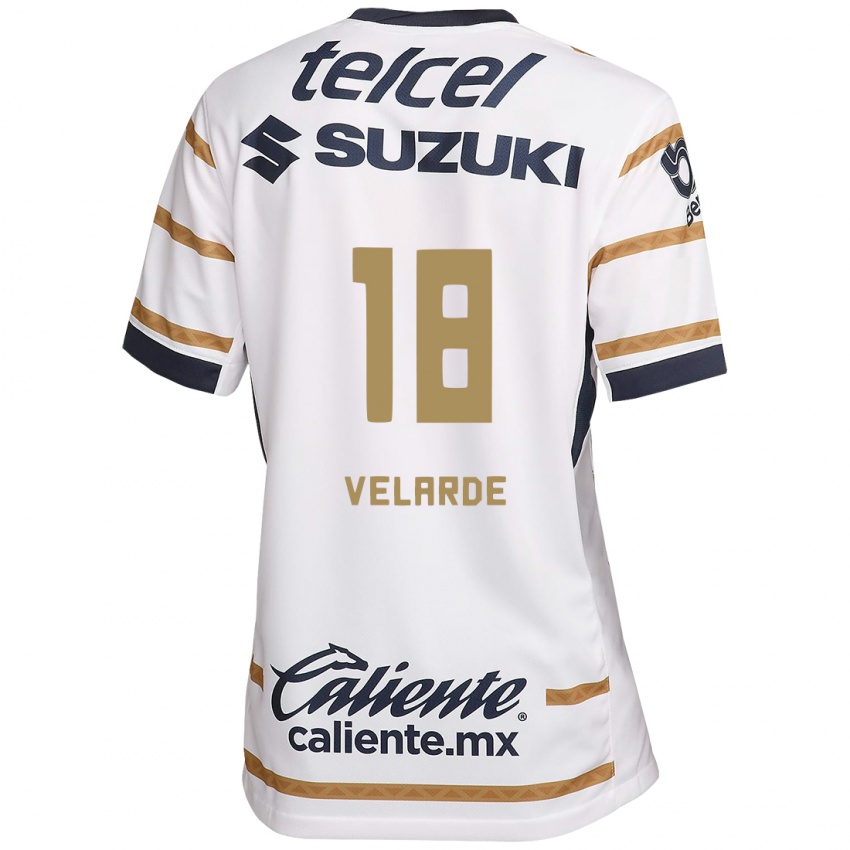 Niño Camiseta Efrain Velarde #18 Obsidiana Blanca 1ª Equipación 2024/25 La Camisa Perú