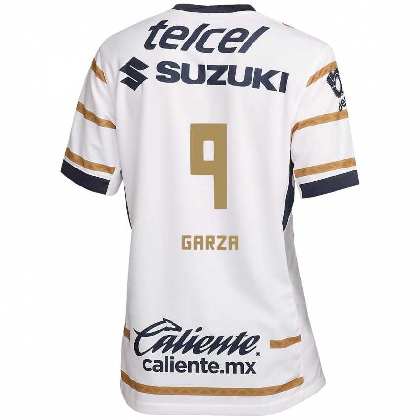 Niño Camiseta Dinora Garza #9 Obsidiana Blanca 1ª Equipación 2024/25 La Camisa Perú