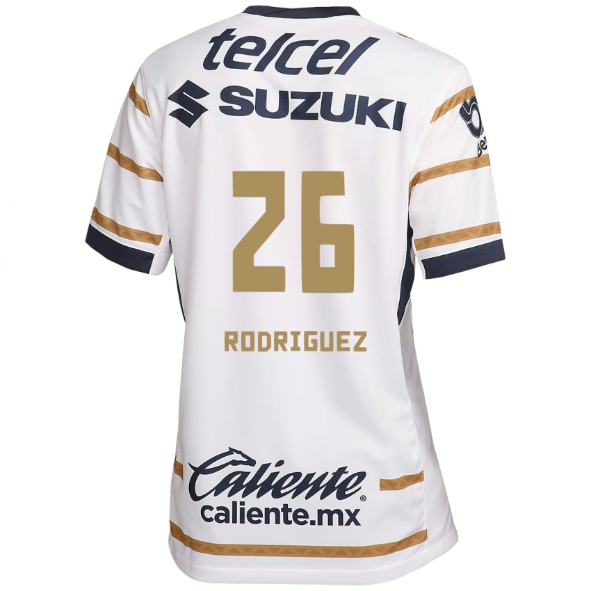 Niño Camiseta Lucia Rodriguez #26 Obsidiana Blanca 1ª Equipación 2024/25 La Camisa Perú