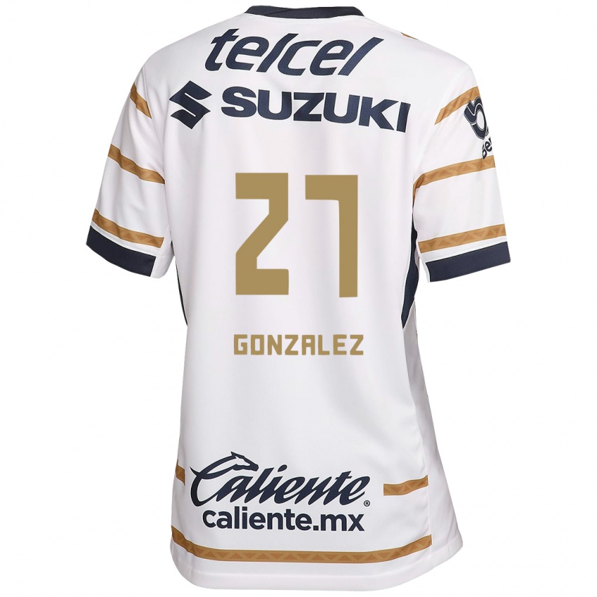 Niño Camiseta Heidi Gonzalez #27 Obsidiana Blanca 1ª Equipación 2024/25 La Camisa Perú