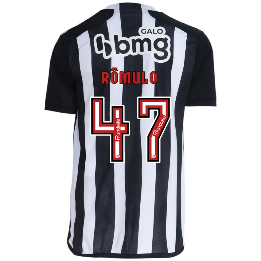 Niño Camiseta Rômulo #47 Blanco Negro 1ª Equipación 2024/25 La Camisa Perú