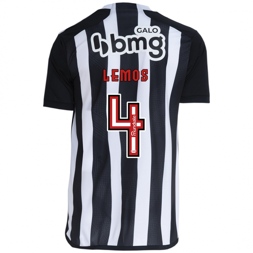 Niño Camiseta Mauricio Lemos #4 Blanco Negro 1ª Equipación 2024/25 La Camisa Perú