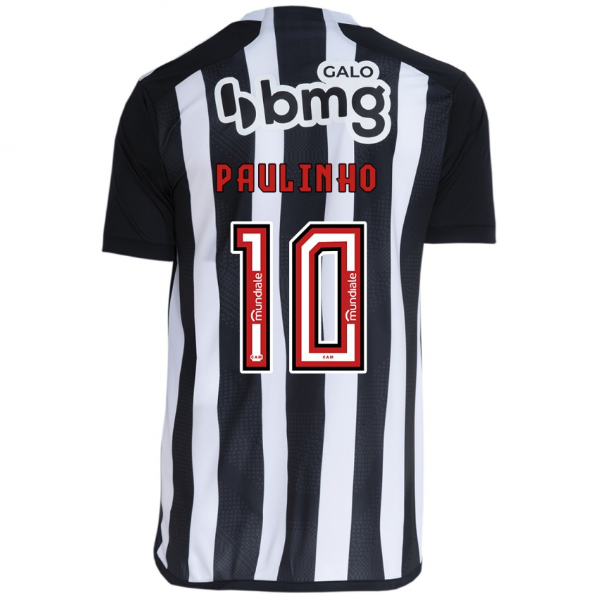 Niño Camiseta Paulinho #10 Blanco Negro 1ª Equipación 2024/25 La Camisa Perú