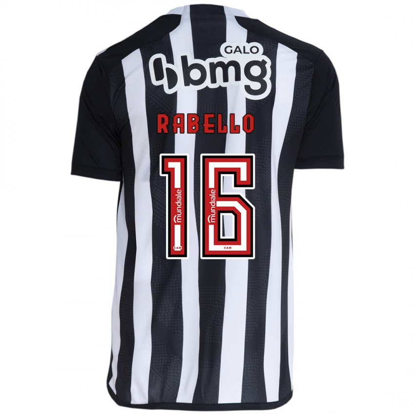 Niño Camiseta Igor Rabello #16 Blanco Negro 1ª Equipación 2024/25 La Camisa Perú