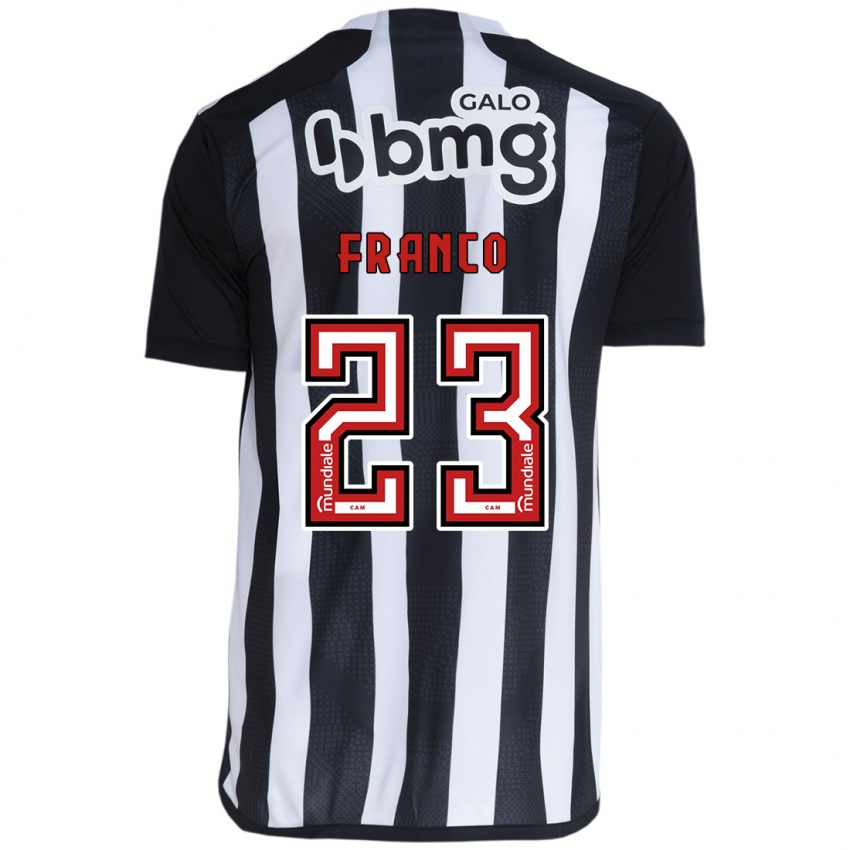 Niño Camiseta Alan Franco #23 Blanco Negro 1ª Equipación 2024/25 La Camisa Perú