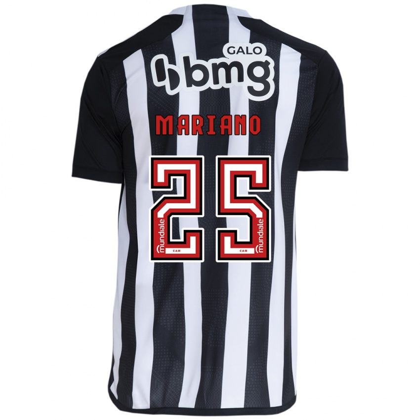 Niño Camiseta Mariano #25 Blanco Negro 1ª Equipación 2024/25 La Camisa Perú