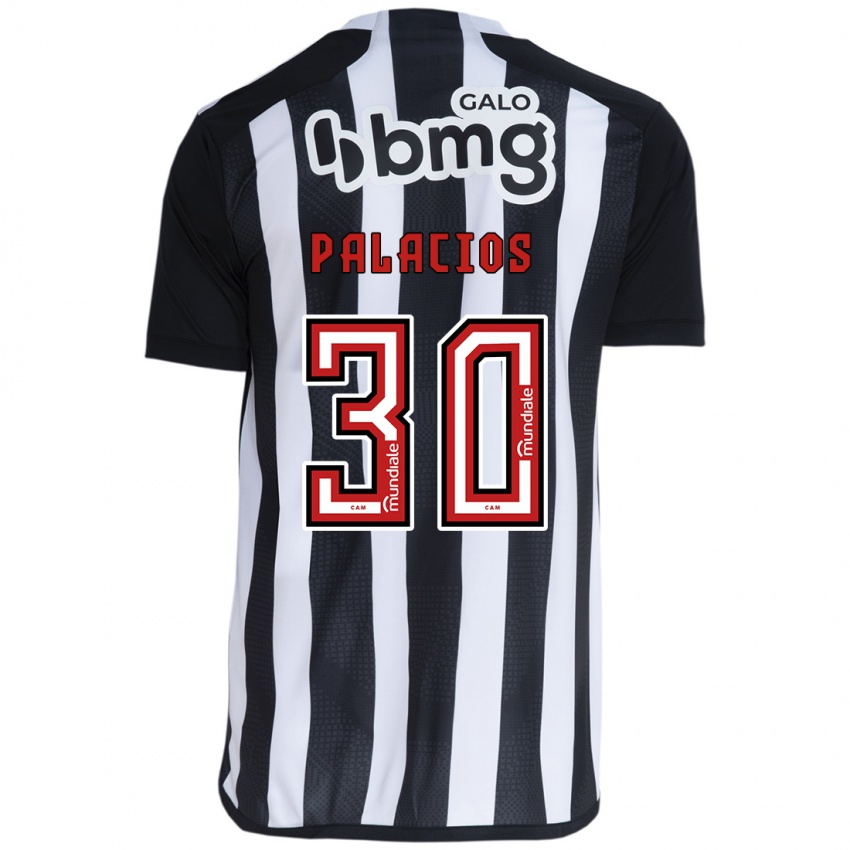 Niño Camiseta Brahian Palacios #30 Blanco Negro 1ª Equipación 2024/25 La Camisa Perú