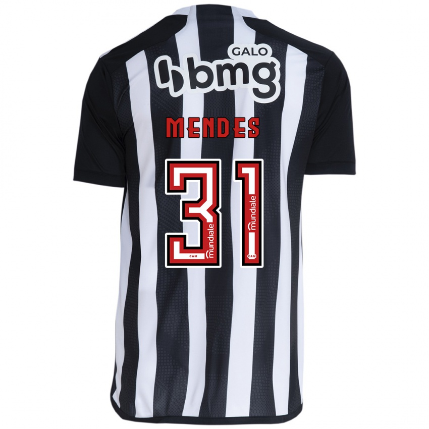 Niño Camiseta Matheus Mendes #31 Blanco Negro 1ª Equipación 2024/25 La Camisa Perú