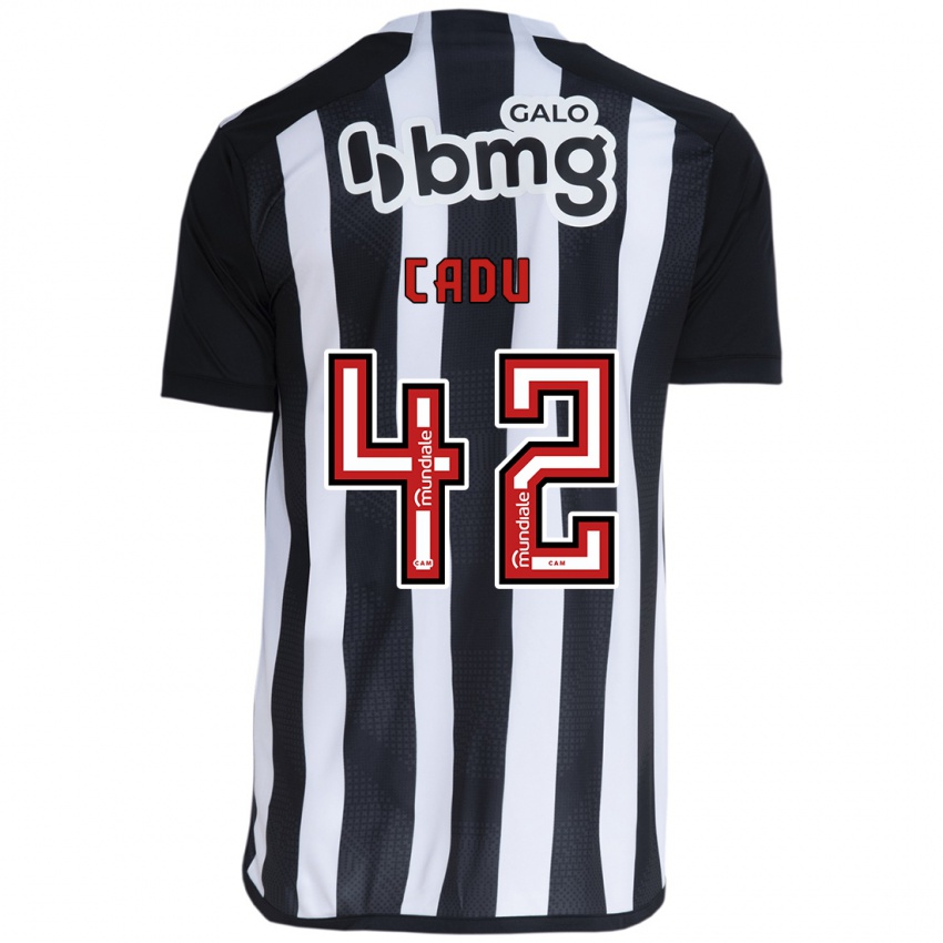 Niño Camiseta Cadu #42 Blanco Negro 1ª Equipación 2024/25 La Camisa Perú