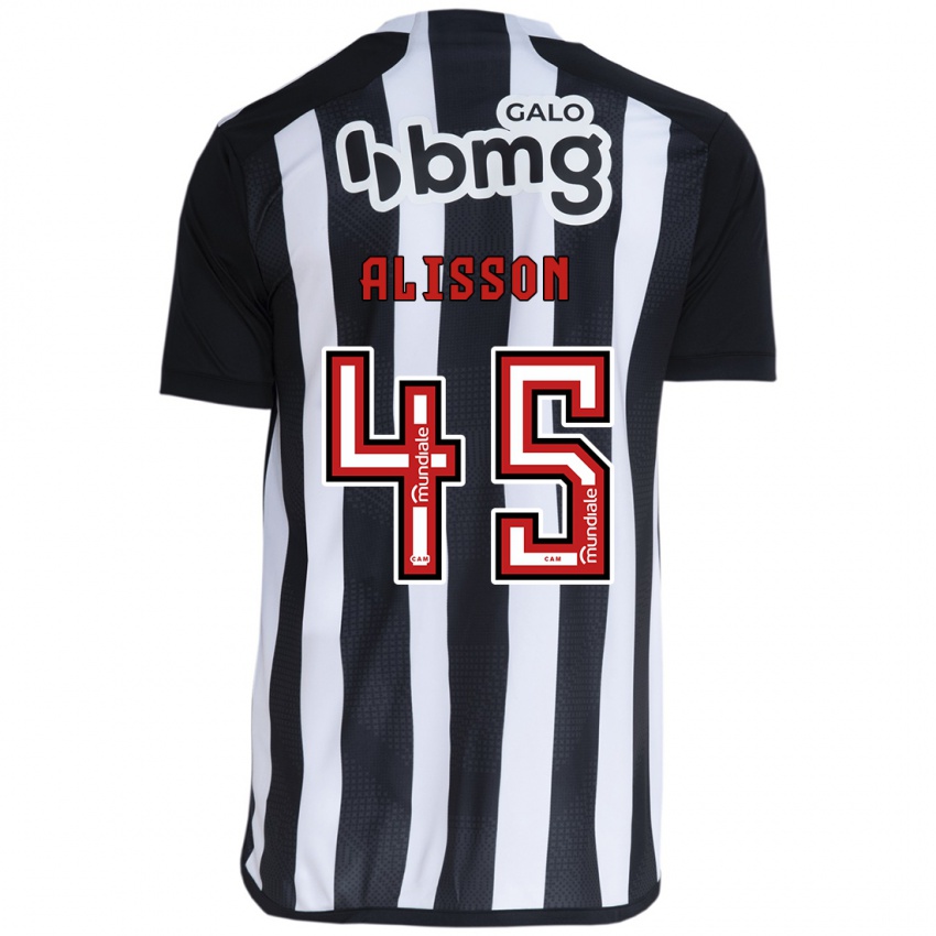 Niño Camiseta Alisson #45 Blanco Negro 1ª Equipación 2024/25 La Camisa Perú