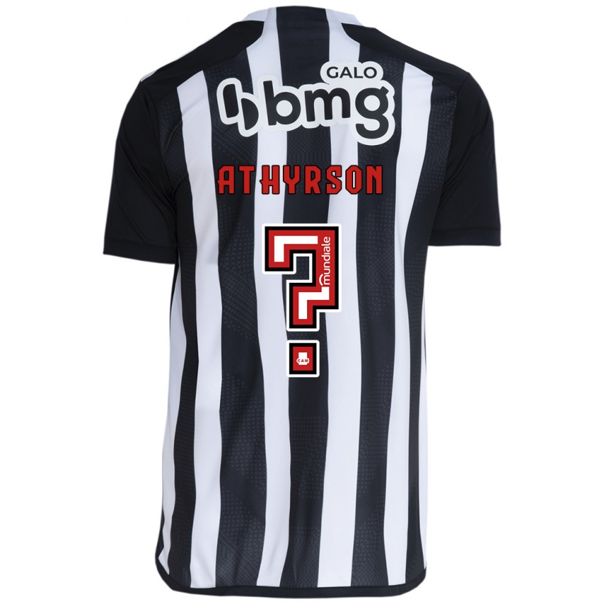 Niño Camiseta Athyrson #0 Blanco Negro 1ª Equipación 2024/25 La Camisa Perú