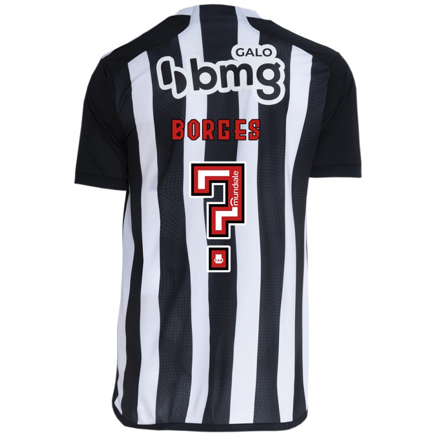 Niño Camiseta Leo Borges #0 Blanco Negro 1ª Equipación 2024/25 La Camisa Perú