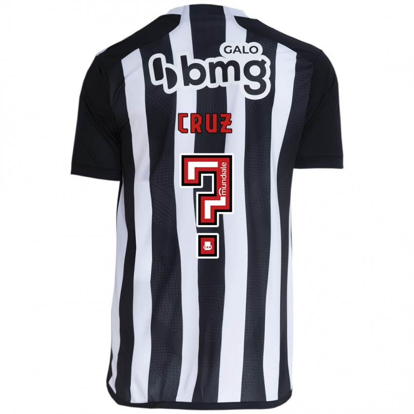 Niño Camiseta Dudu Cruz #0 Blanco Negro 1ª Equipación 2024/25 La Camisa Perú