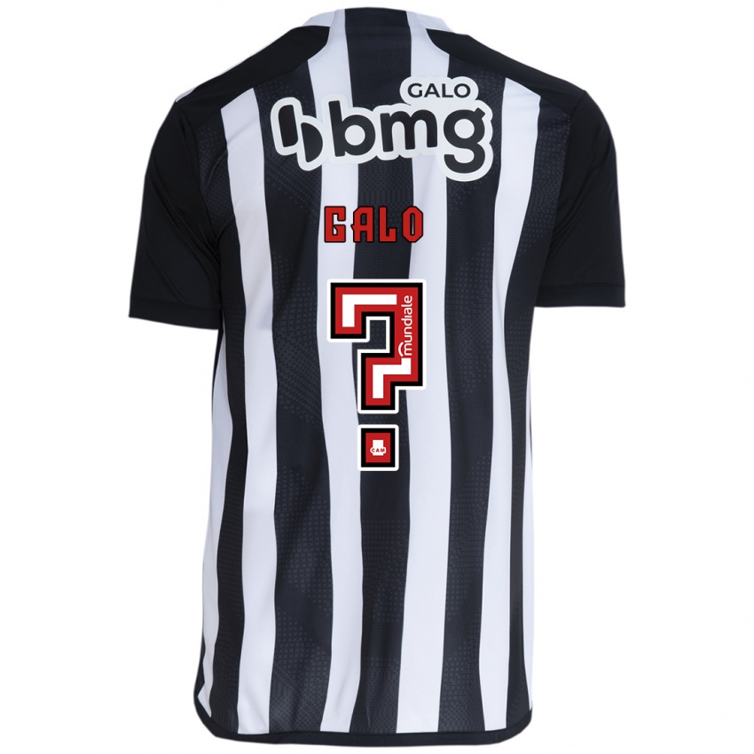 Niño Camiseta Diego Galo #0 Blanco Negro 1ª Equipación 2024/25 La Camisa Perú