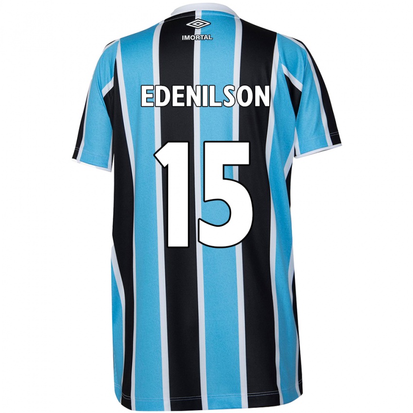 Niño Camiseta Edenilson #15 Azul Negro Blanco 1ª Equipación 2024/25 La Camisa Perú