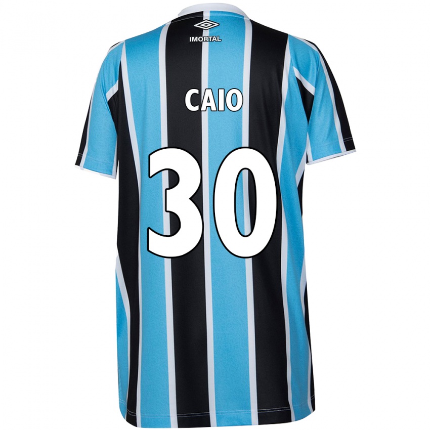 Niño Camiseta Rodrigo Caio #30 Azul Negro Blanco 1ª Equipación 2024/25 La Camisa Perú