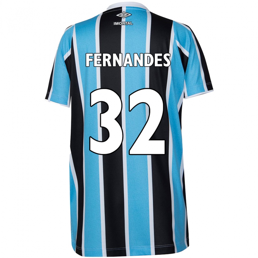 Niño Camiseta Nathan Fernandes #32 Azul Negro Blanco 1ª Equipación 2024/25 La Camisa Perú