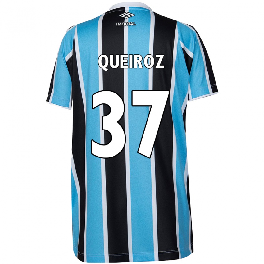 Niño Camiseta Du Queiroz #37 Azul Negro Blanco 1ª Equipación 2024/25 La Camisa Perú